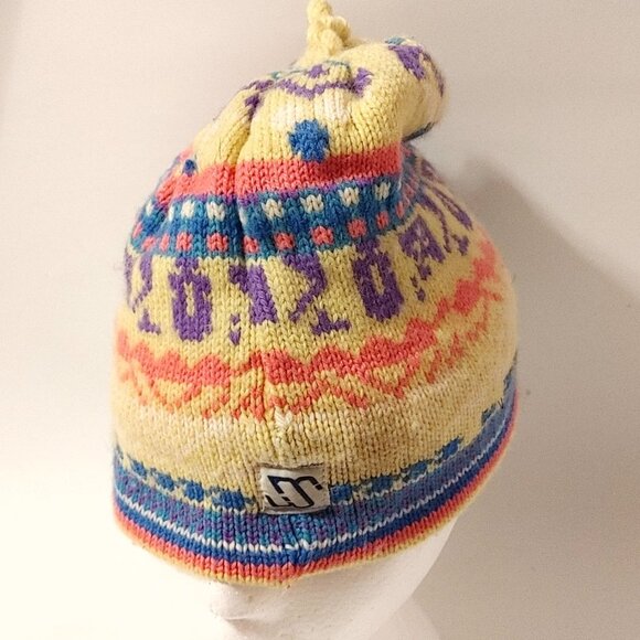 ATTRACTIVE VINTAGE Wool SKI Hat BRIGHT COLOURS HANDMADE IN CANADA Murray Merkley - Picture 4 of 8
